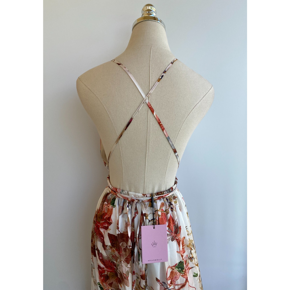 NWT Hello Molly Mermaid Hotel Maxi Dress sz Small Floral Print Strappy Backless - Picture 10 of 15